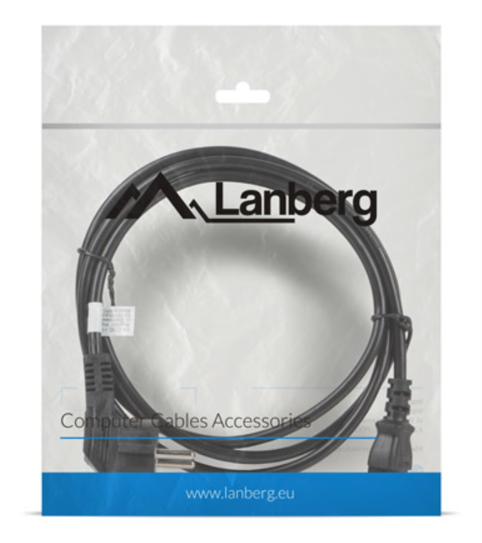 Lanberg CA-C13C-11CC-0018-BK cable de transmisión Negro 1,8 m C13 acoplador CEE7/7