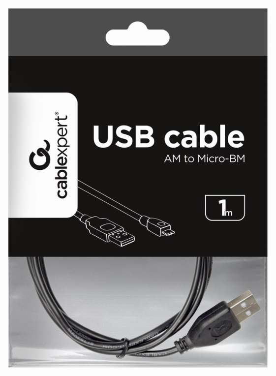 Gembird CCP-MUSB2-AMBM-1M cable USB USB 2.0 Micro-USB B USB A Negro