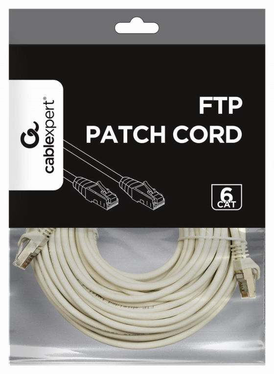 Gembird PP6-10M cable de red Plata Cat6 F/UTP (FTP)