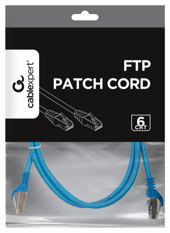 Gembird Patch Cord Cat.6 UTP 1m cable de red Azul Cat6 U/UTP (UTP)