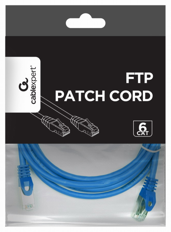Gembird Patch Cord Cat.6 UTP 3m cable de red Azul Cat6 U/UTP (UTP)