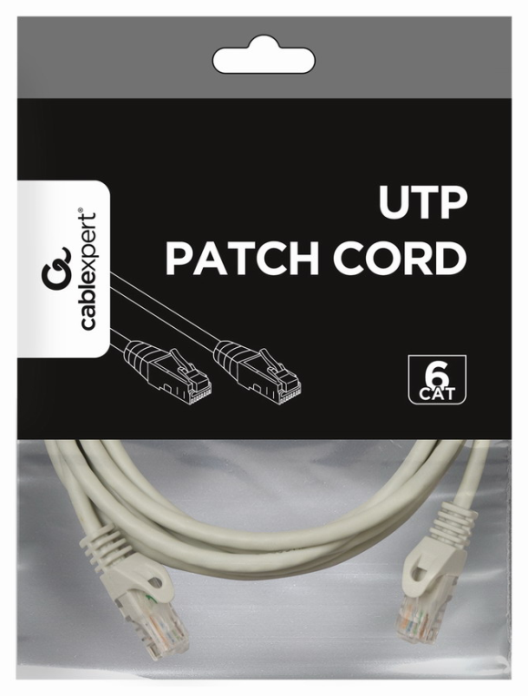 Gembird PP6U-CU-3M cable de red Gris Cat6 U/UTP (UTP)