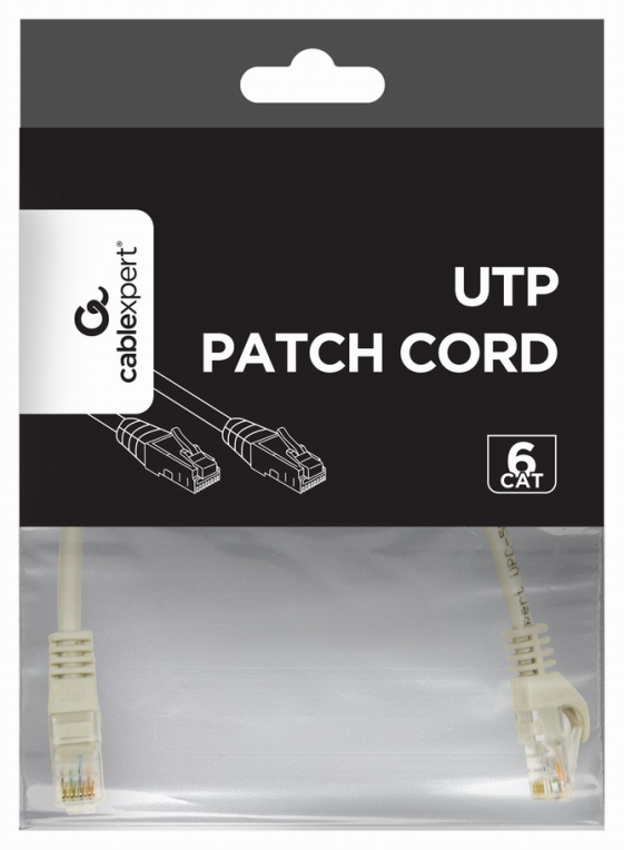 Gembird PP6U-0.25M cable de red Blanco 0,25 m Cat6 U/UTP (UTP)