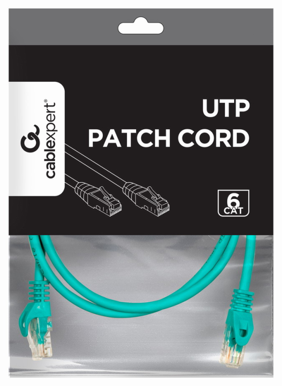 Gembird PP6U-1M cable de red Verde Cat6 U/UTP (UTP)