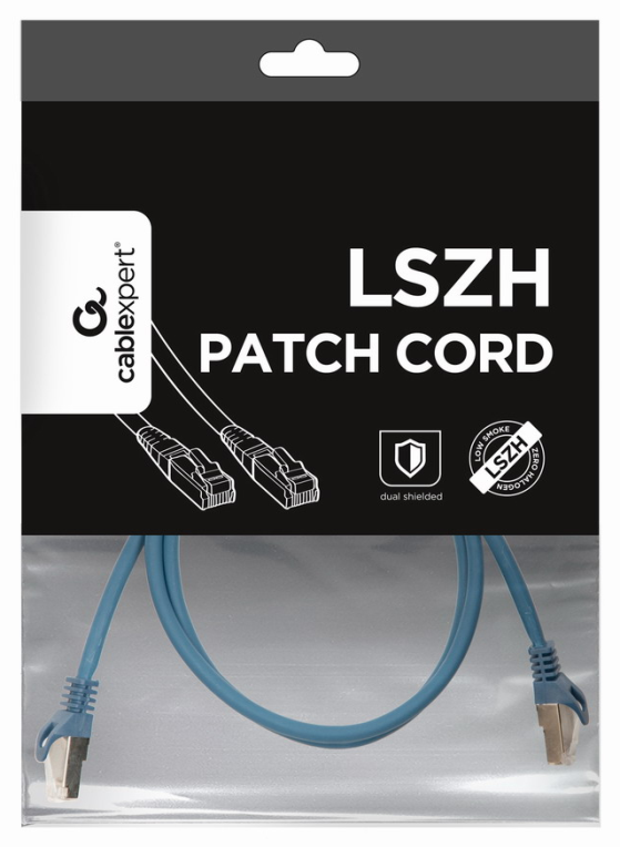 Gembird PP6A-LSZHCU-B-1M cable de red Azul Cat6a S/FTP (S-STP)
