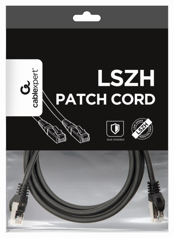 Gembird PP6A-LSZHCU-BK-2M cable de red Negro Cat6a S/FTP (S-STP)
