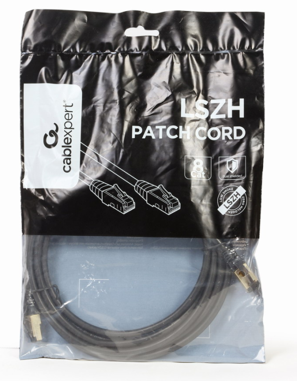 Gembird PP8-LSZHCU-BK-5M cable de red Negro Cat8 S/FTP (S-STP)