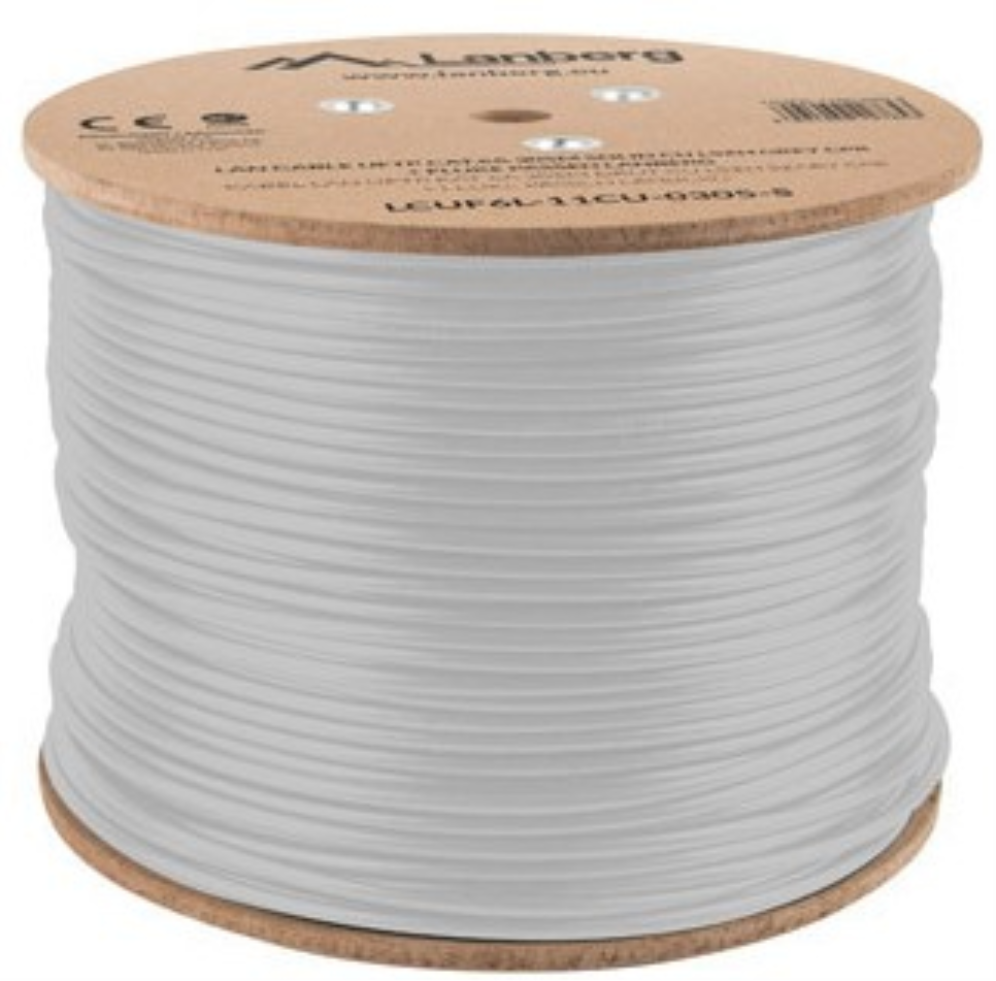 Lanberg LCUF6L-11CU-0305-S cable de red Gris 305 m Cat6a U/FTP (STP)