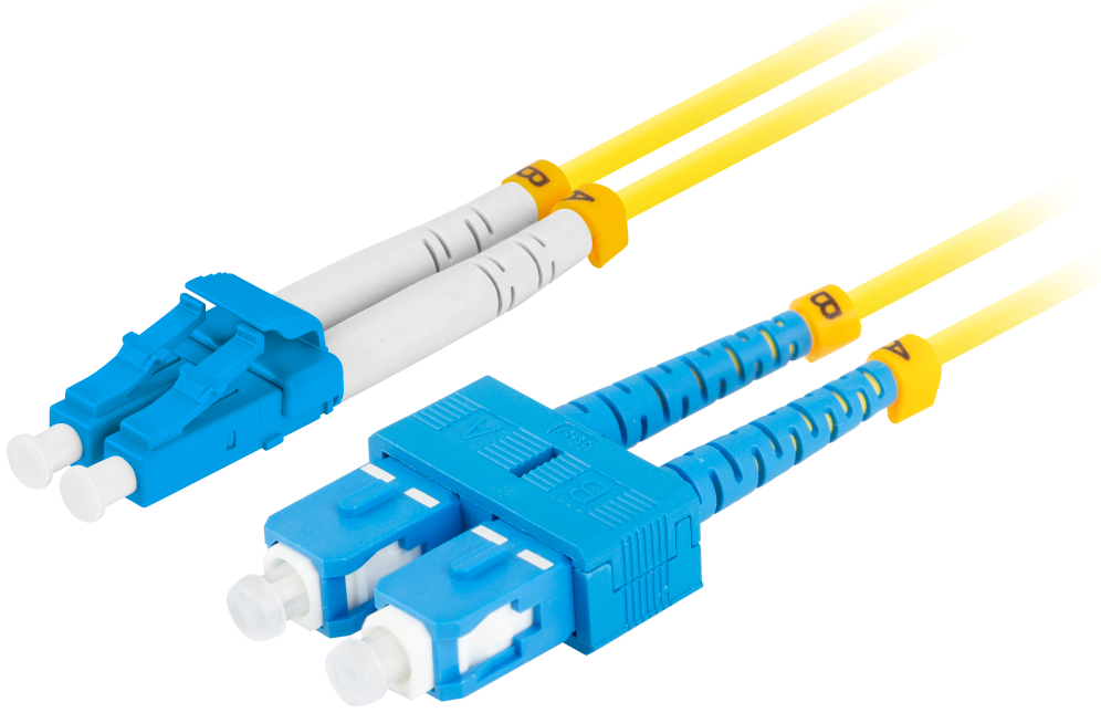 Lanberg FO-SULU-SD11-0020-YE Cable de fibra óptica e InfiniBand 2 m SC LC Amarillo