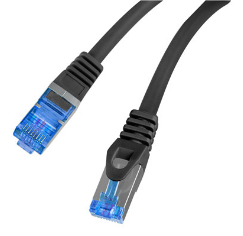 Lanberg PCF6A-10CC cable de red Negro 1 m Cat6a S/FTP (S-STP)