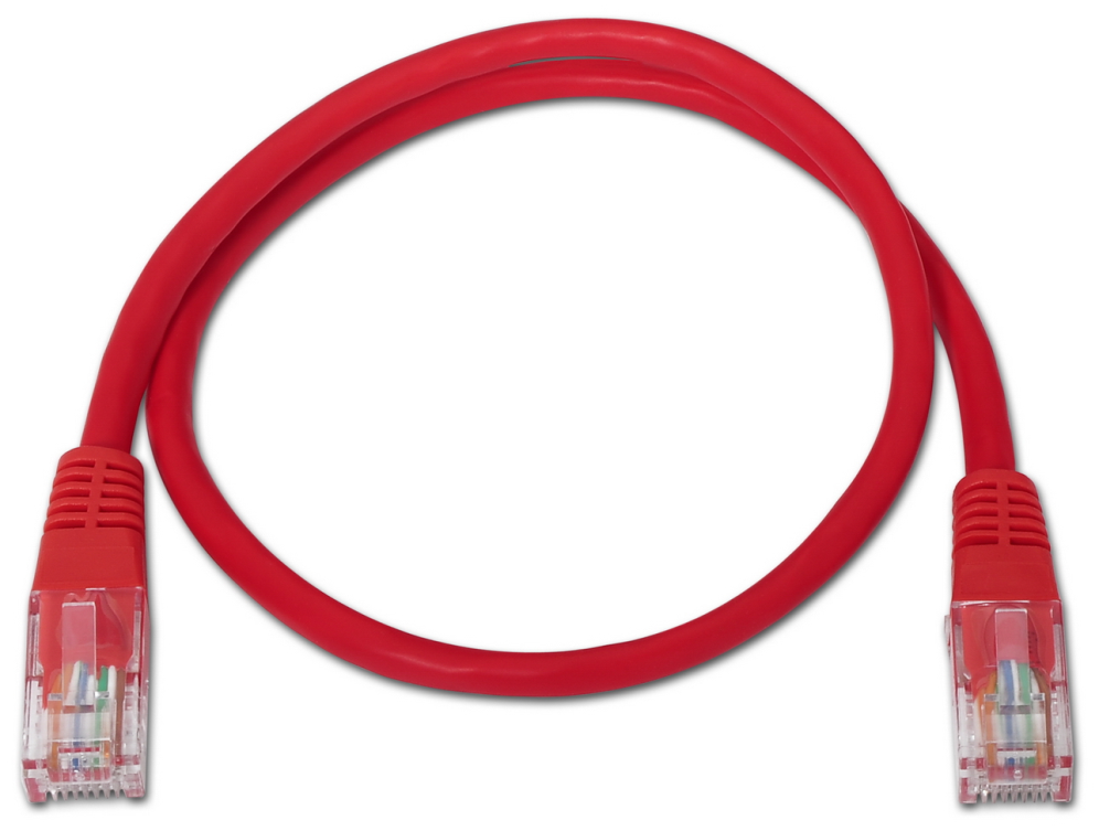 AISENS A133-0188 cable de red Rojo 1 m Cat5e U/UTP (UTP)