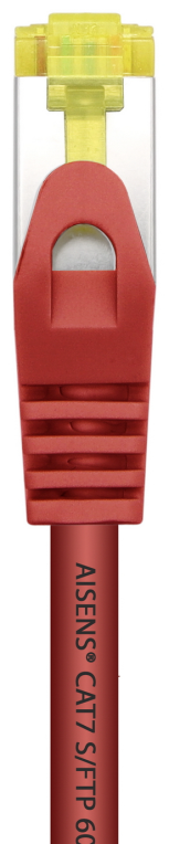 AISENS Cable De Red Latiguillo RJ45 LSZH Cat.7 600 MHz S/FTP PIMF AWG26, Rojo, 2.0 m