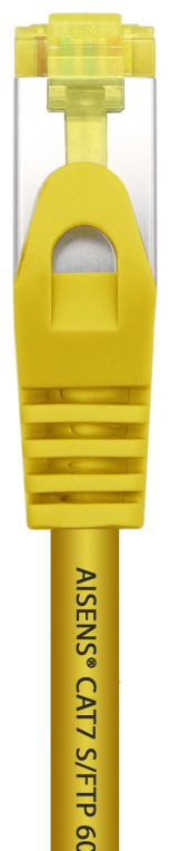 AISENS Cable De Red Latiguillo RJ45 LSZH Cat.7 600 MHz S/FTP PIMF AWG26, Amarillo, 25 cm