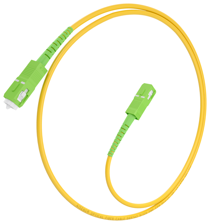 AISENS Cable Fibra Óptica Latiguillo G657A2 3.0 9/125 SMF Simplex CPR DCA LSZH, SC/APC-SC/APC, Amarillo, 1.0m