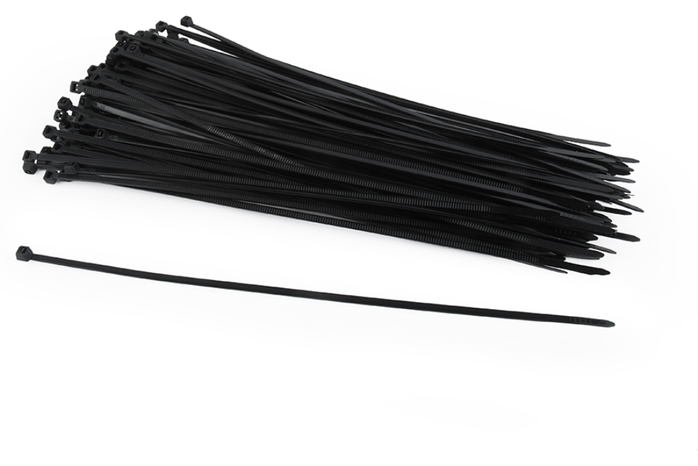 Gembird NYTFR-250X3.6 presilla Nylon Negro 100 pieza(s)