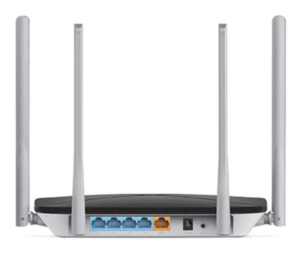 Mercusys AC12 router inalámbrico Ethernet rápido Doble banda (2,4 GHz / 5 GHz) Negro