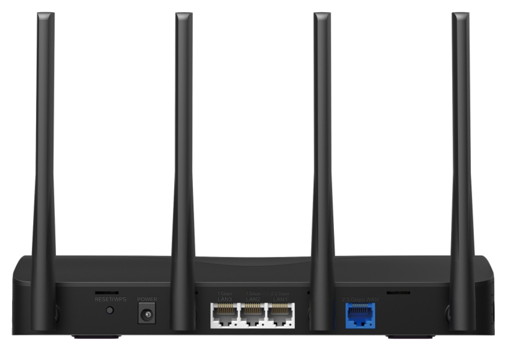Mercusys MR27BE router inalámbrico 2.5 Gigabit Ethernet Doble banda (2,4 GHz / 5 GHz) Negro
