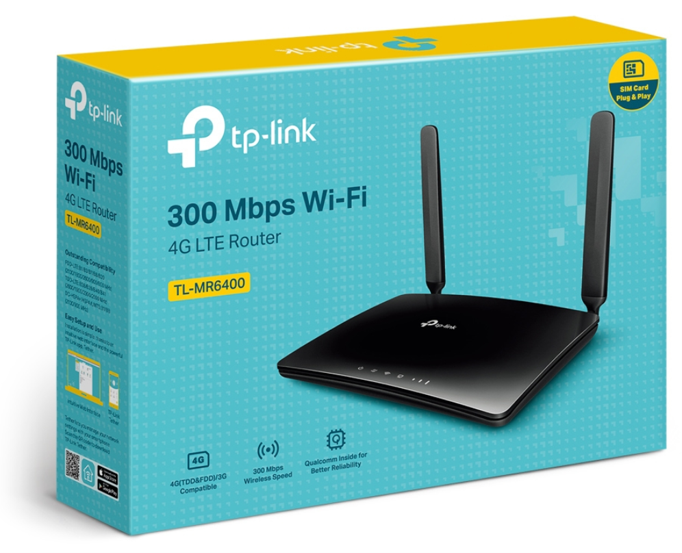 TP-Link TL-MR6400 router inalámbrico Ethernet rápido Banda única (2,4 GHz) 4G Negro
