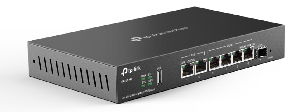 TP-Link Omada ER707-M2 router 2.5 Gigabit Ethernet, Ethernet rápido, Gigabit Ethernet Negro