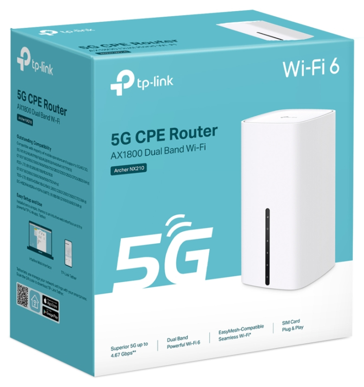TP-Link Archer NX210 router inalámbrico Gigabit Ethernet Doble banda (2,4 GHz / 5 GHz) 5G Blanco