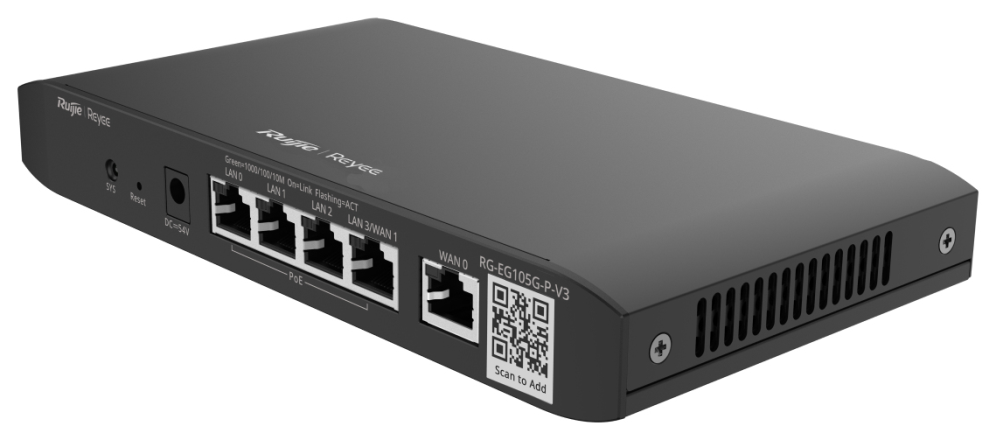 Ruijie Networks RG-EG105G-P-V3 router Gigabit Ethernet Negro