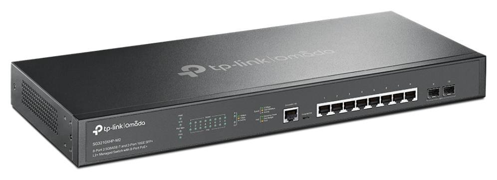 TP-Link Omada SG3210XHP-M2 switch Gestionado L2+ 2.5G Ethernet (100/1000/2500) Energía sobre Ethernet (PoE) 1U Negro