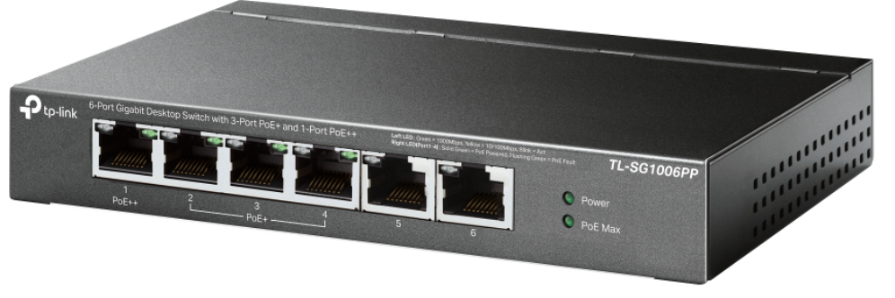 TP-Link TL-SG1006PP switch No administrado Gigabit Ethernet (10/100/1000) Energía sobre Ethernet (PoE) Gris