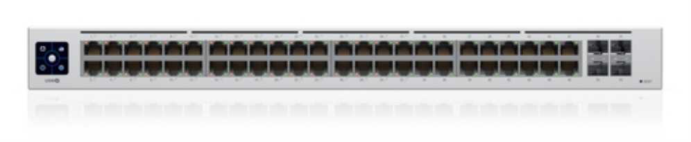 Ubiquiti UniFi USW-48-POE switch Gestionado L2 Gigabit Ethernet (10/100/1000) Energía sobre Ethernet (PoE) 1U Acero inoxidable