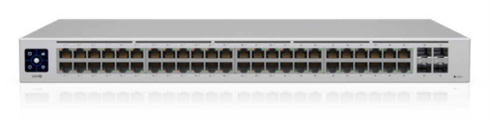 Ubiquiti UniFi USW-48-POE switch Gestionado L2 Gigabit Ethernet (10/100/1000) Energía sobre Ethernet (PoE) 1U Acero inoxidable
