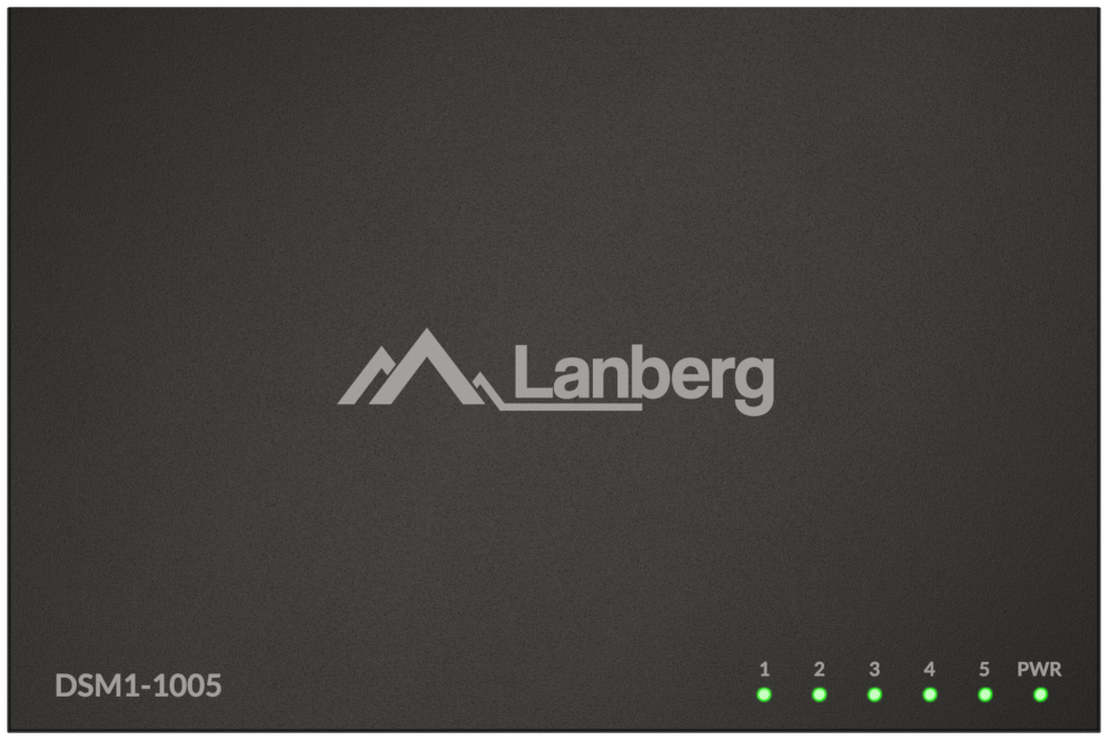 Lanberg DSM1-1005 switch No administrado Gigabit Ethernet (10/100/1000) Escritorio Negro