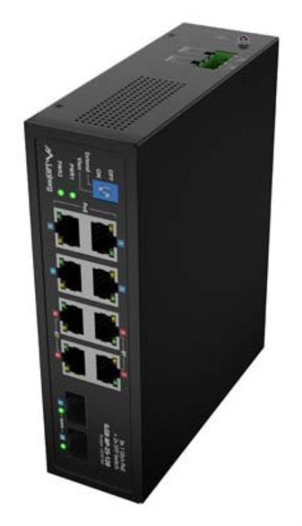 Lanberg ILGE-8P-2S-120 switch No administrado Fast Ethernet (10/100) Energía sobre Ethernet (PoE) 1U Negro