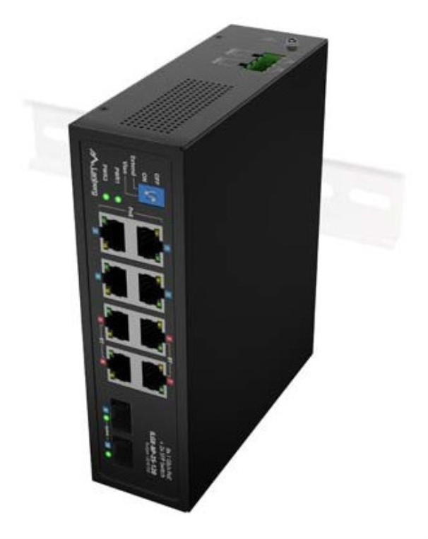 Lanberg ILGE-8P-2S-120 switch No administrado Fast Ethernet (10/100) Energía sobre Ethernet (PoE) 1U Negro