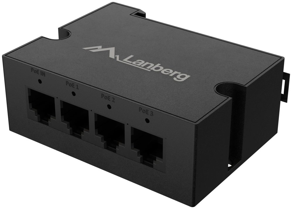 Lanberg DIN-GE4-BT-90W adaptador e inyector de PoE Gigabit Ethernet