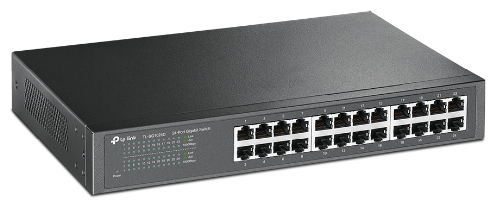 TP-Link TL-SG1024D No administrado Gigabit Ethernet (10/100/1000) Gris