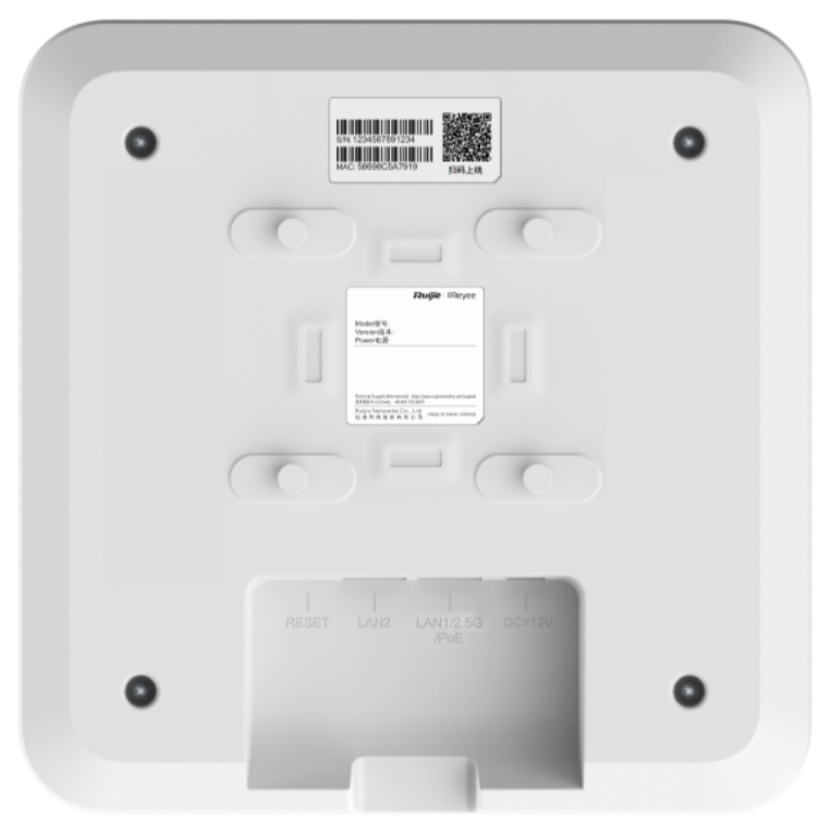 Ruijie Networks RG-RAP2260 punto de acceso inalámbrico 2970 Mbit/s Blanco Energía sobre Ethernet (PoE)