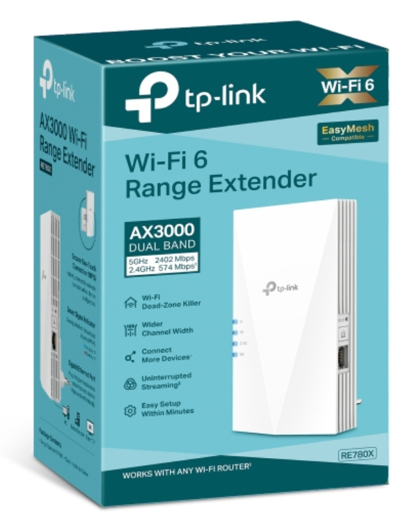 TP-Link RE780X ampliador de red Receptor de red Blanco 10, 100, 1000 Mbit/s