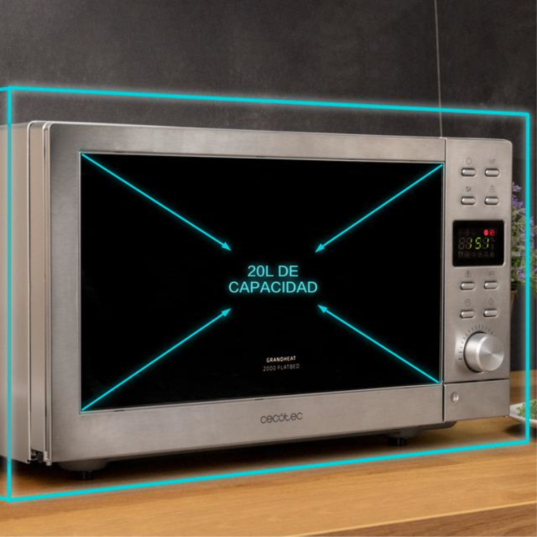 Cecotec 01398 microondas Negro, Acero Solo microondas Encimera 20 L 700 W