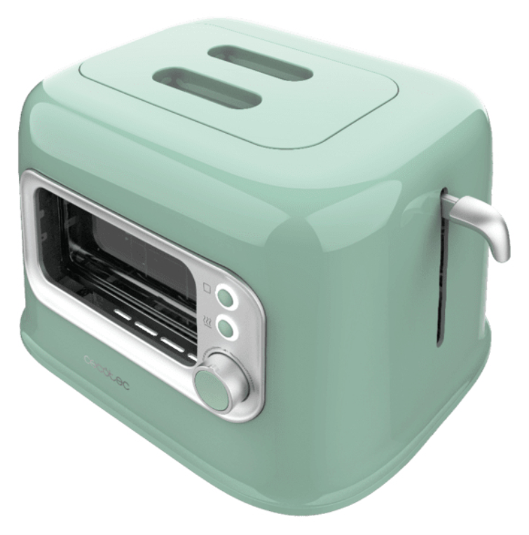 Cecotec RetroVision Green 5 2 rebanada(s) 700 W Verde claro, Acero inoxidable