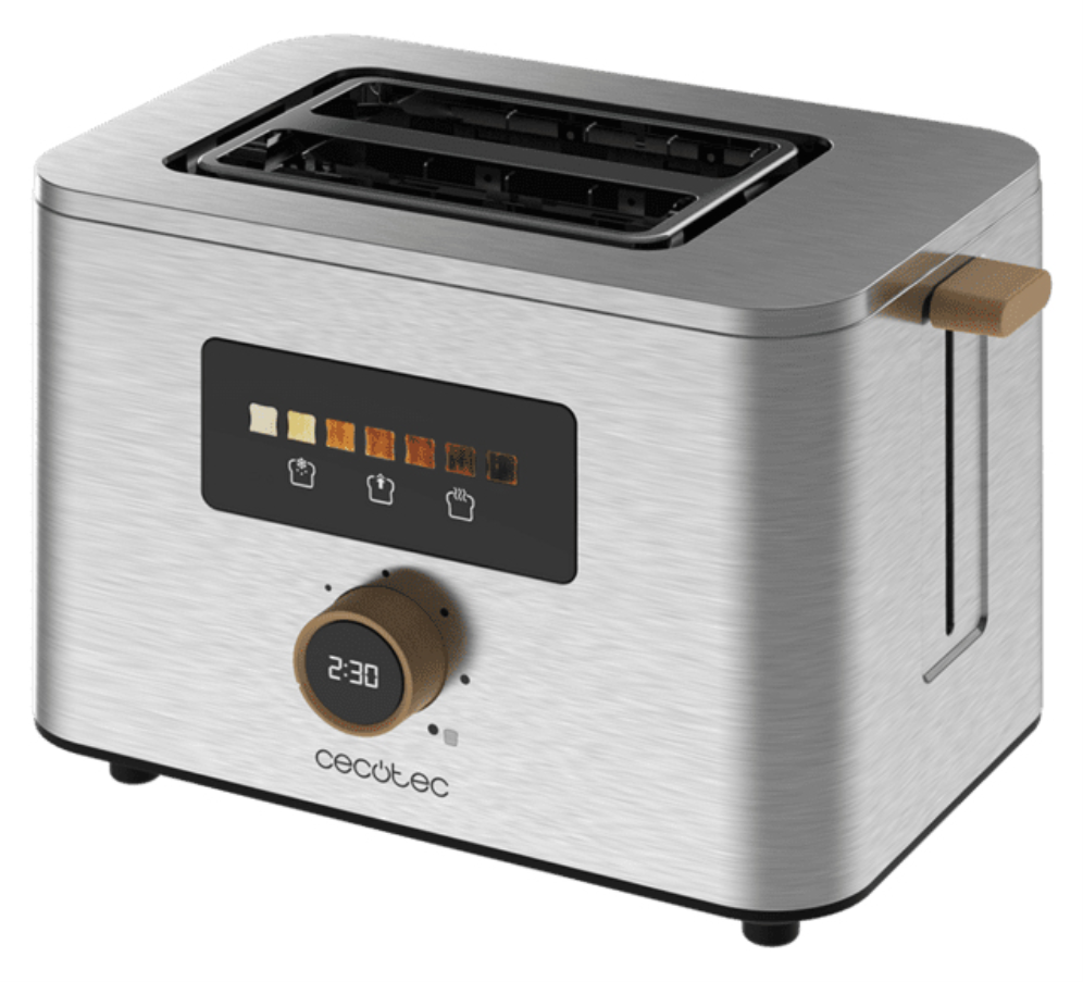 Cecotec 04843 tostadora 7 2 rebanada(s) 950 W Acero inoxidable
