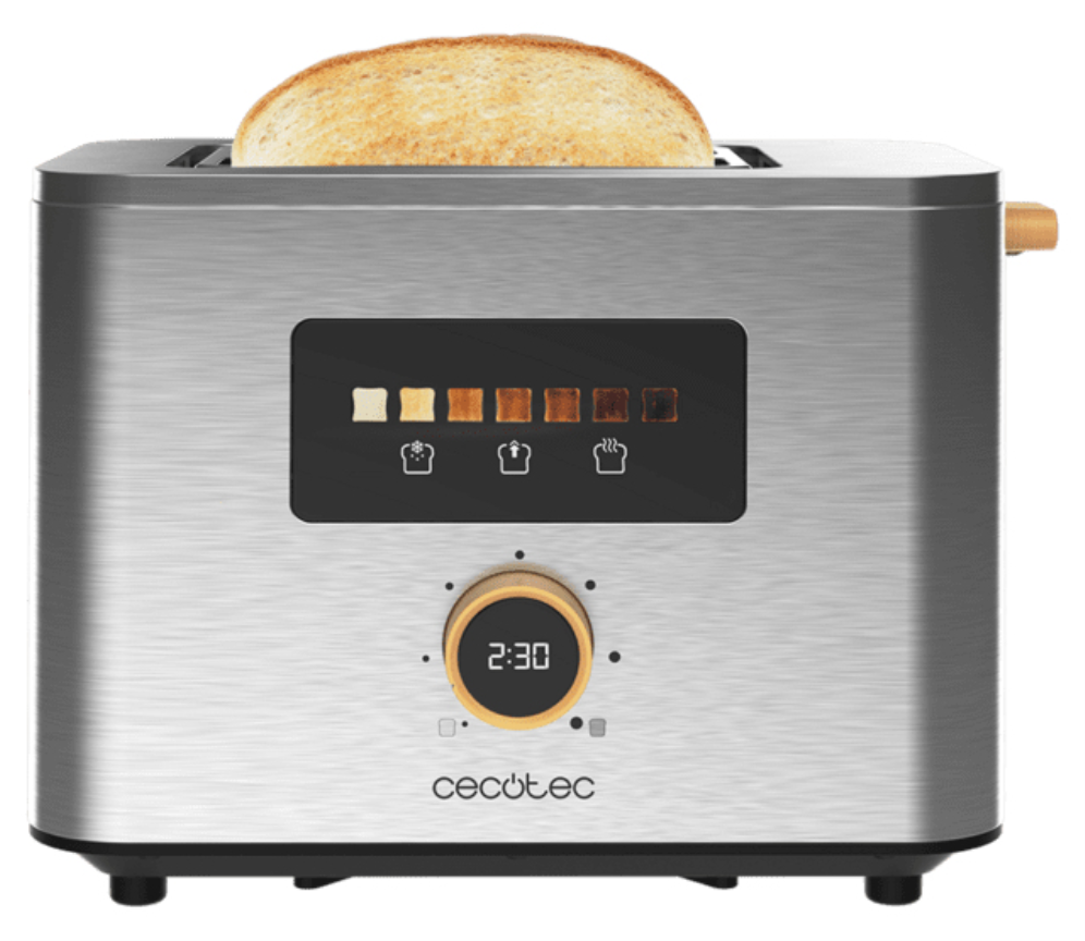 Cecotec 04843 tostadora 7 2 rebanada(s) 950 W Acero inoxidable