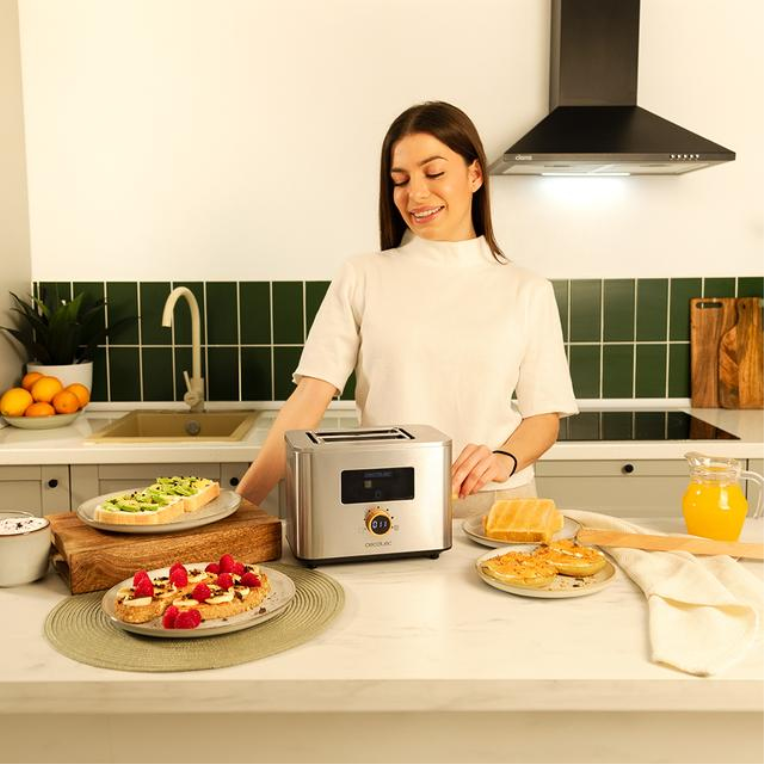 Cecotec 04843 tostadora 7 2 rebanada(s) 950 W Acero inoxidable