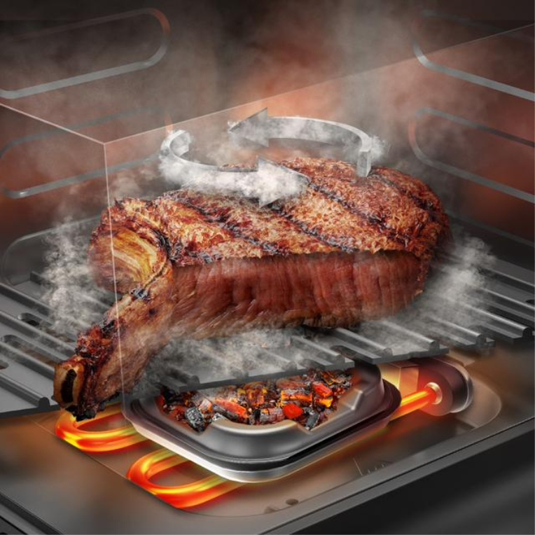 Cecotec Cecofry&Grill Smokin' 6500 Sencillo 6,5 L Independiente 2200 W Freidora de aire caliente Negro, Marrón