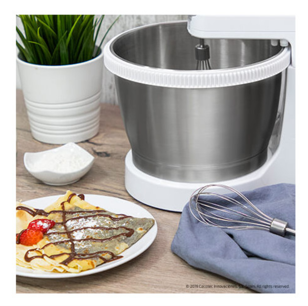 Cecotec PowerTwist 500 Steel Batidora de varillas 500 W Plata, Blanco