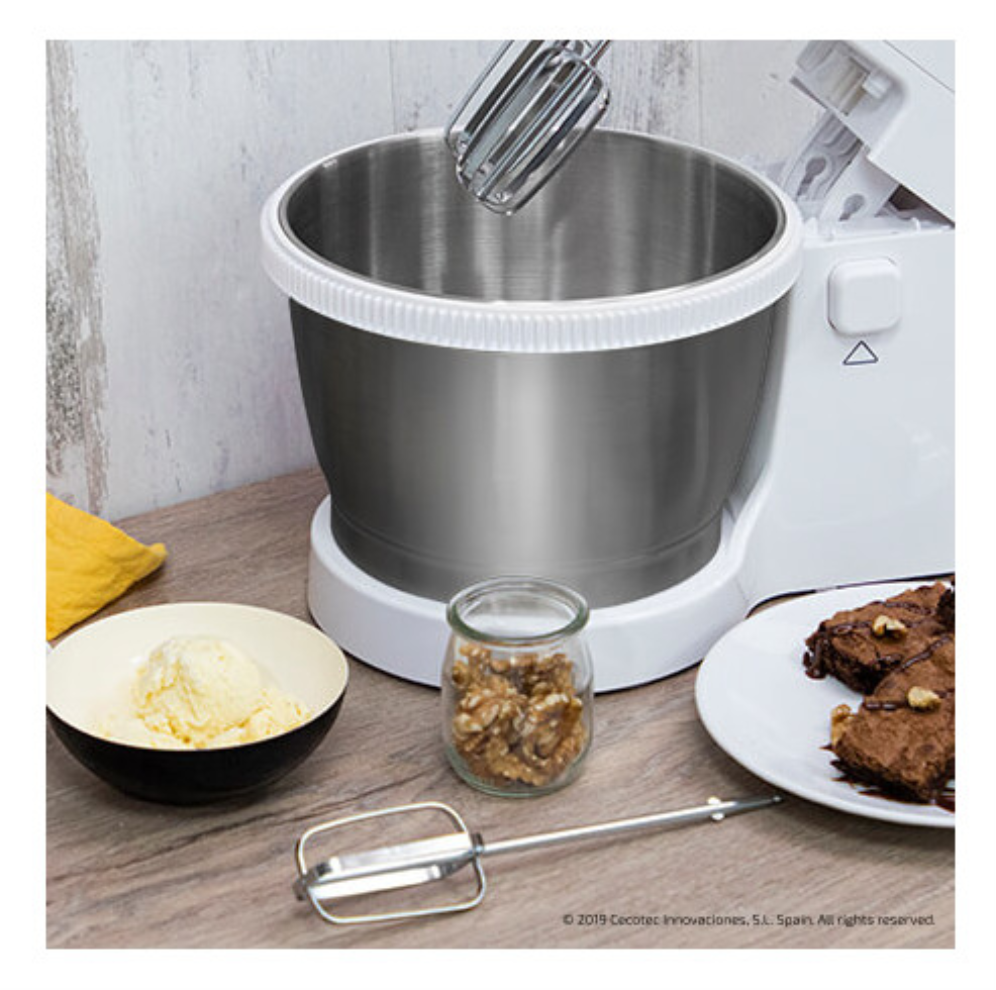 Cecotec PowerTwist 500 Steel Batidora de varillas 500 W Plata, Blanco
