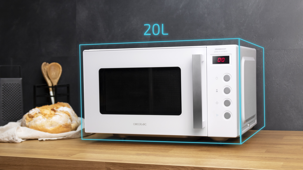 Cecotec GrandHeat 2000 Flatbed Blanco Solo microondas Encimera 20 L 700 W