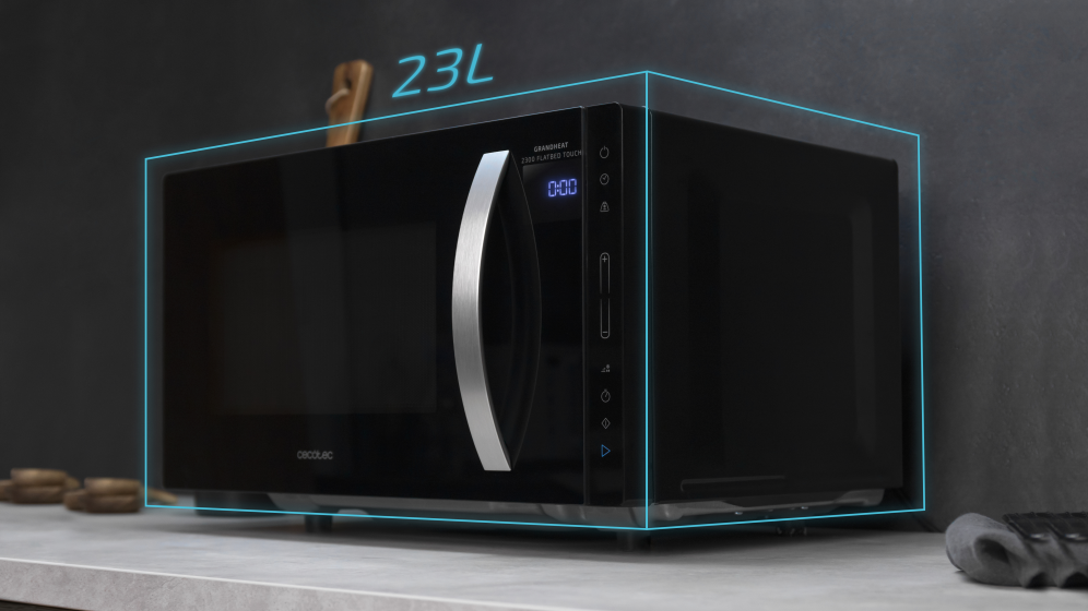 Cecotec GrandHeat 2300 Flatbed Touch Negro Solo microondas Encimera 23 L 800 W