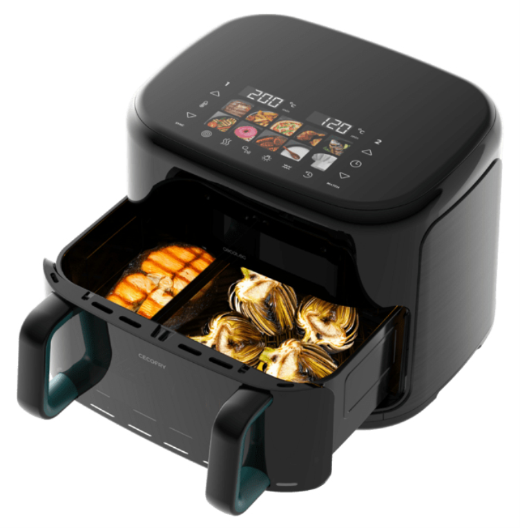 Cecotec Cecofry&amp;Grill Smokin'Prime 11000 Sencillo 11 L Independiente 2800 W Freidora de aire caliente Negro