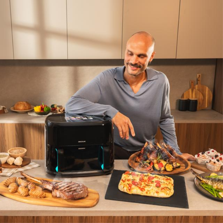 Cecotec Cecofry&amp;Grill Smokin'Prime 11000 Sencillo 11 L Independiente 2800 W Freidora de aire caliente Negro
