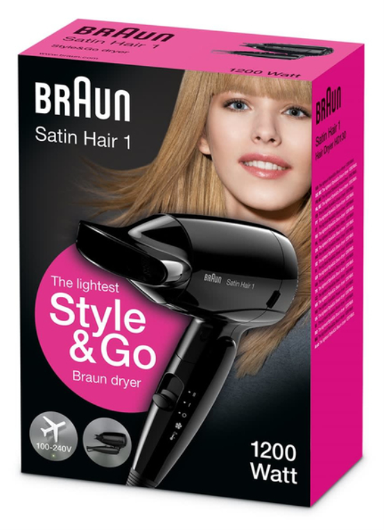 Braun HD130 secador 1200 W Negro