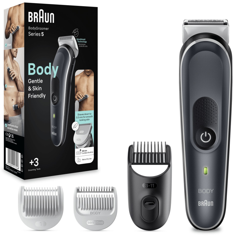 Braun BodyGroomer BG5340 Negro, Plata